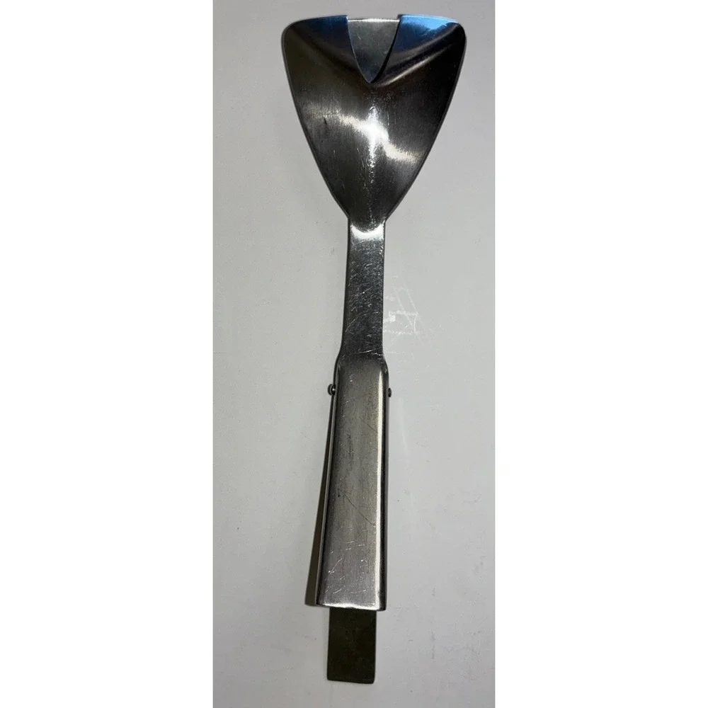 Arthur Salm AS Japan Saxon 1966 Stainless Ice Tongs Salad Serving‎ Tongs Vintage